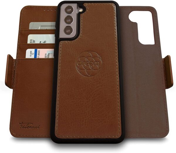 Fibonacci 2-in-1 Wallet Case for Samsung Galaxy S21 - Chocolate