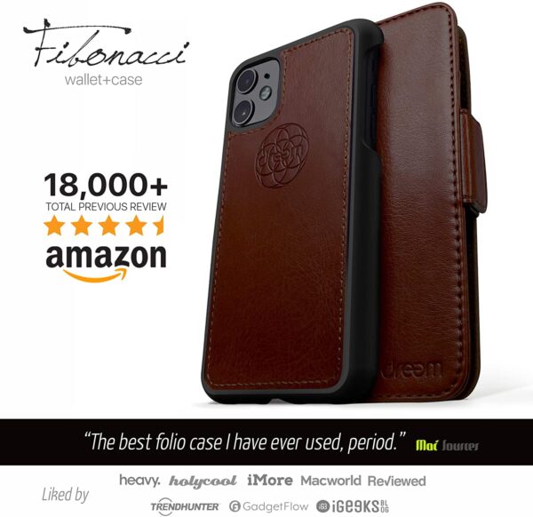 Fibonacci 2-in-1 Wallet Case for iPhone 6 Plus & 6s Plus - Coffee