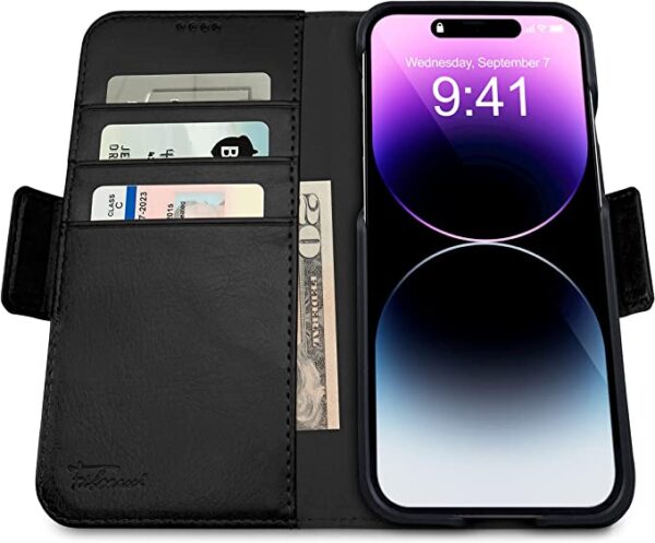 Fibonacci 2-in-1 Wallet Case for Apple iPhone 14 Plus - Black