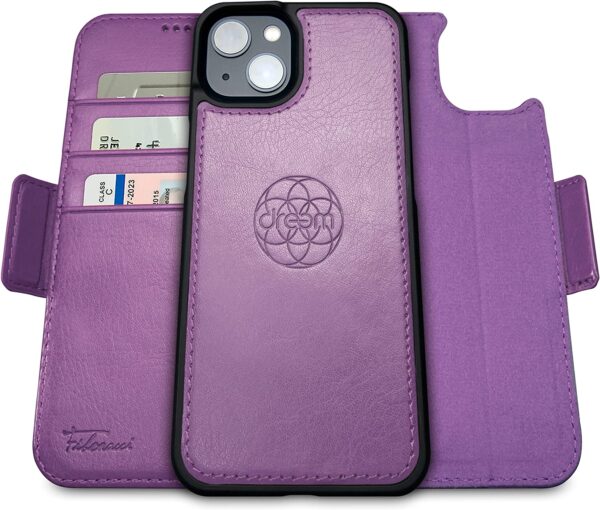 Fibonacci 2-in-1 Wallet Case for Apple iPhone 14 - Purple