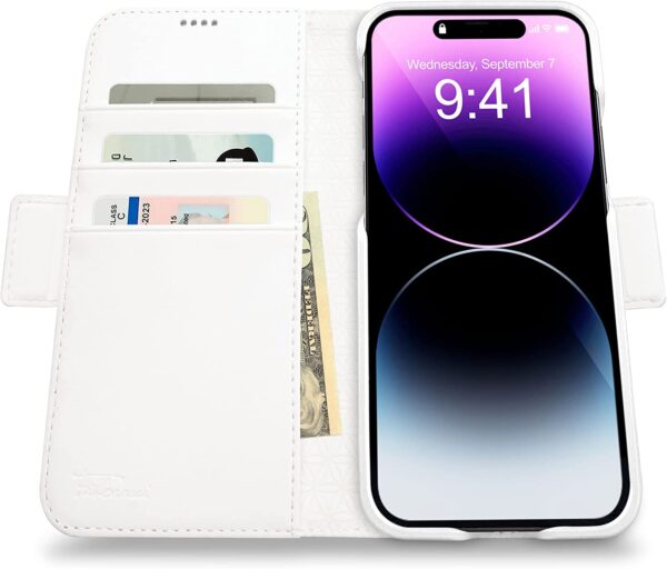 Fibonacci 2-in-1 Wallet Case for Apple iPhone 14 Plus - White