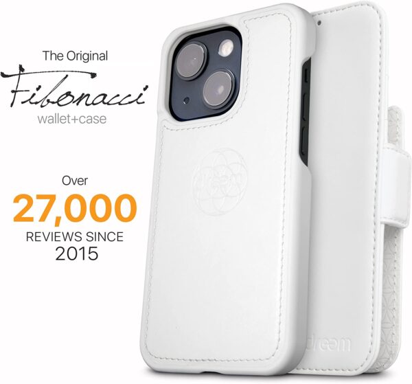 Fibonacci 2-in-1 Wallet Case for Apple iPhone 14 - White