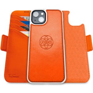 Fibonacci Wallet Case for iPhone 15 - Orange