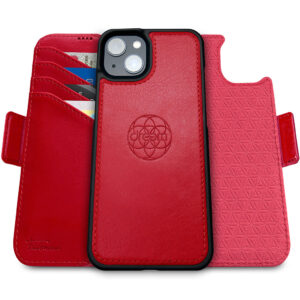 Fibonacci Wallet Case for iPhone 15 Plus - Red