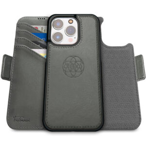 Fibonacci Wallet Case for iPhone 16 Pro - Grey