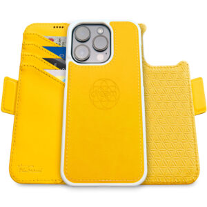 Fibonacci Wallet Case for iPhone 15 Pro - Yellow