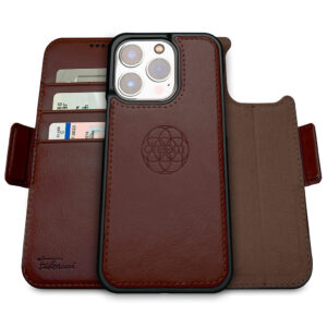 Fibonacci Wallet Case for iPhone 14 Pro Max - Coffee