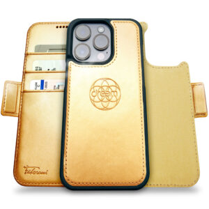 Fibonacci Wallet Case for iPhone 14 Pro Max - Gold