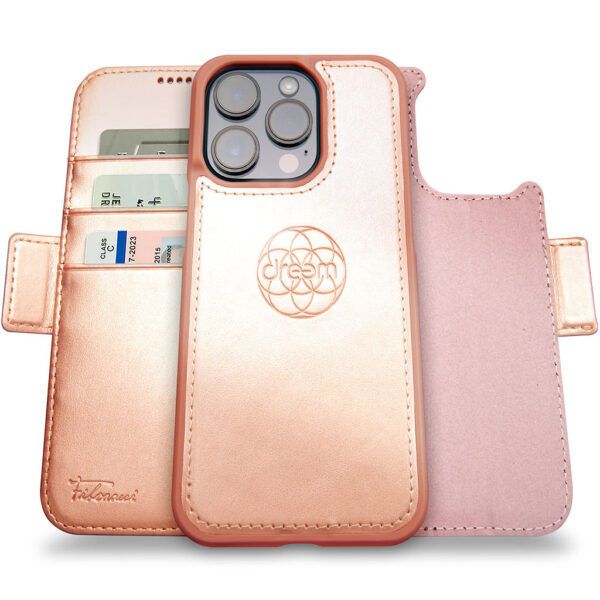 Fibonacci Wallet Case for iPhone 14 Pro Max - Rose