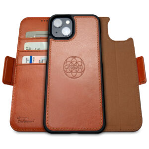 Fibonacci Wallet Case for iPhone 14 - Caramel