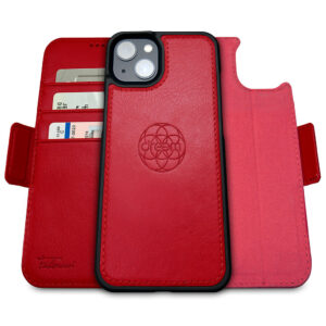 Fibonacci Wallet Case for iPhone 14 - Red