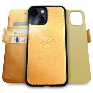 Fibonacci Wallet Case for iPhone 13 - Gold