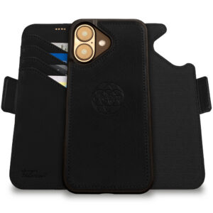 Fibonacci Wallet Case for iPhone 16 Plus - Black