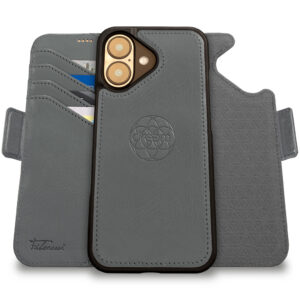 Fibonacci Wallet Case for iPhone 16 - Grey