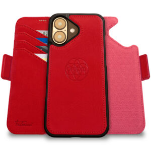 Fibonacci Wallet Case for iPhone 16 - Red